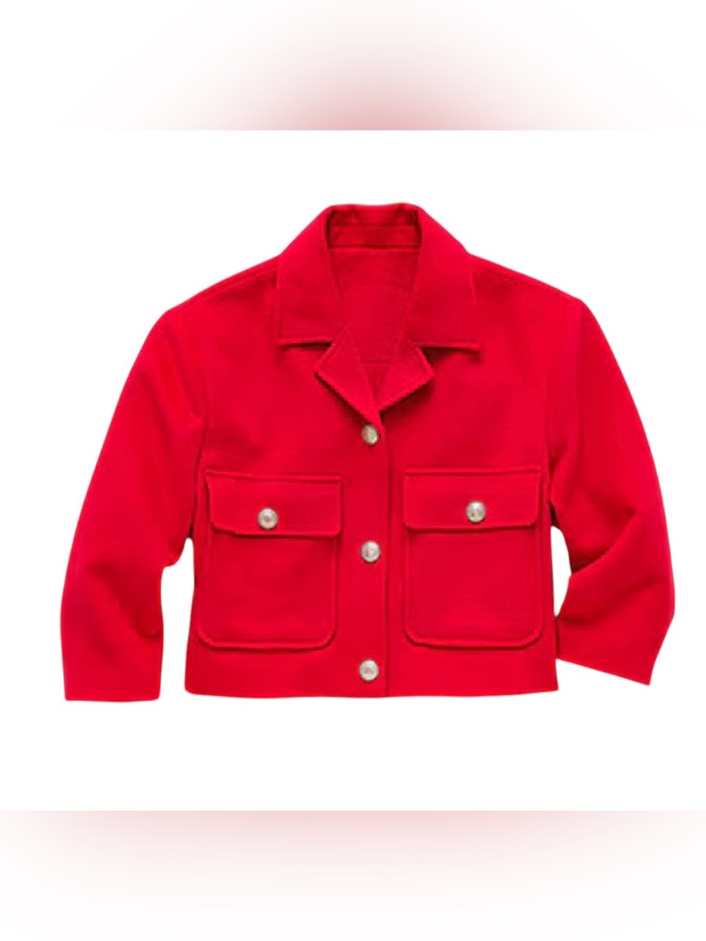 Jamey Perry for JcPenny Cropped Red Button-Front Women's Blazer Jacket